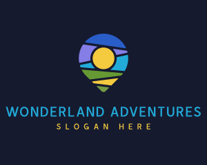 Location Pin Travel Agency logo design