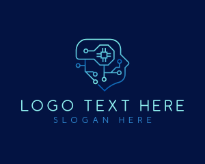 Neurology - Human Artificial Intelligence logo design