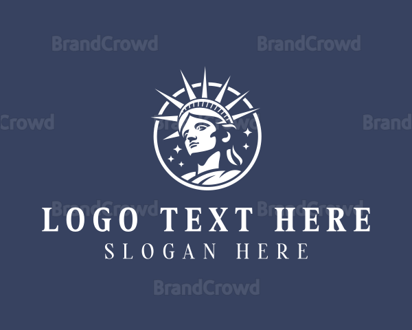 Patriotic Statue of Liberty Logo