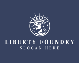 Patriotic Statue of Liberty logo design