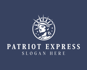 Patriotic Statue of Liberty logo design