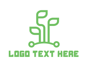Tech - Green Leaf Tech logo design