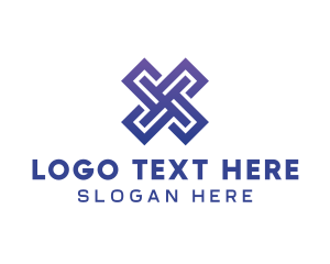 Initial - Generic Tech Business Letter X logo design