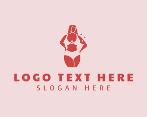 Chubby - Bikini Lingerie Woman Body logo design
