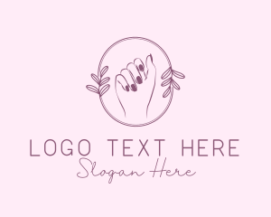 Female - Floral Feminine Fingernail logo design