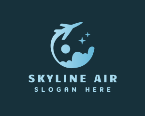 Airline - Airline Plane Cloud logo design