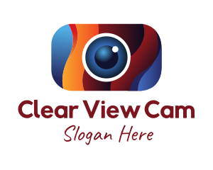 Webcam - Wavy Gradient Camera logo design