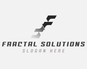 Industrial Fabrication Metalworks Letter F logo design