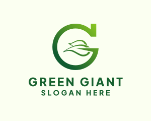 Green Leaf Letter G logo design