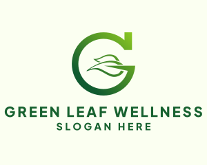 Green Leaf Letter G logo design