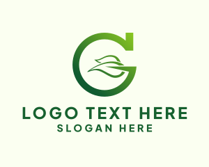 Leaf - Green Leaf Letter G logo design