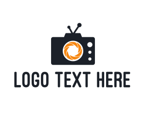 Videographer - Camera Shutter Television logo design