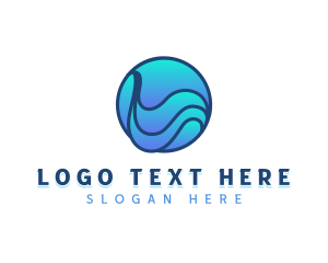 Firm - Business Wave Globe logo design