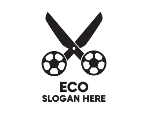 Soccer Ball Scissors  Logo