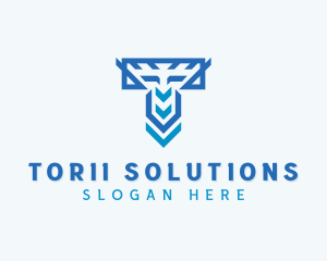 Industrial Company Letter T logo design