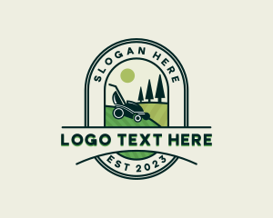 Mower - Lawn Care Garden Landscaping logo design