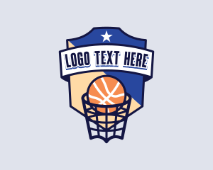 Hoop - Basketball Sports League logo design