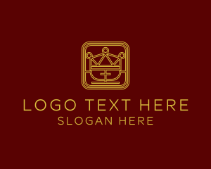 Minimalist - Medieval Royalty Crown logo design