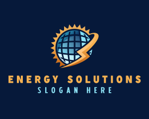 Solar Energy Globe logo design