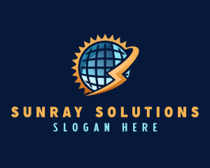 Sunray - Solar Energy Globe logo design