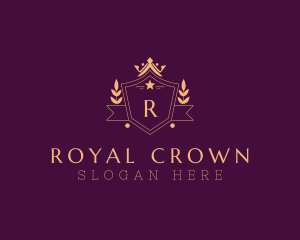 Royal Crown Shield University logo design