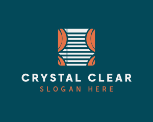 Window Cleaning - Window Curtain Blinds logo design