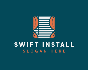 Installation - Window Curtain Blinds logo design