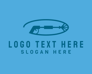 Clean - Pressure Washer Cleaning logo design