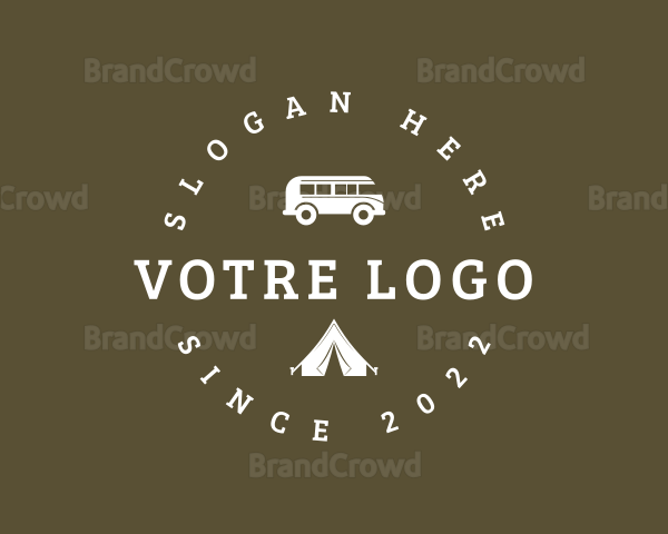 Camping Tent Van Logo