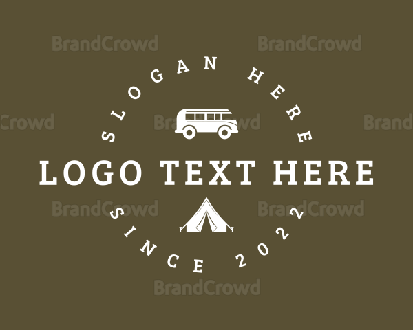 Camping Tent Van Logo