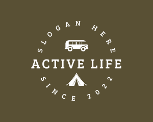 Countryside - Camping Tent Van logo design