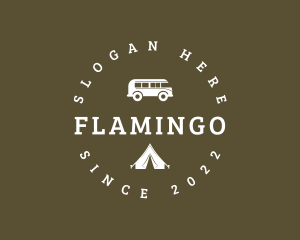 Campground - Camping Tent Van logo design