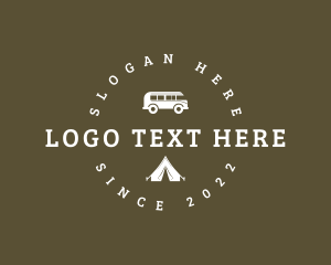 Tourism - Camping Tent Van logo design