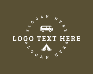 Camping Tent Van Logo