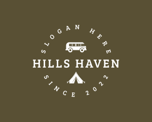 Camping Tent Van logo design