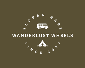 Rv - Camping Tent Van logo design