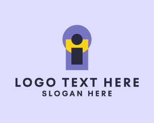 Security - Security Keyhole Letter I logo design