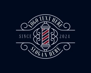 Barbershop Hairstyling Barber Logo