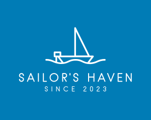 Sea Sailboat Travel logo design