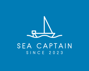 Sea Sailboat Travel logo design