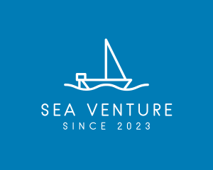 Sea Sailboat Travel logo design