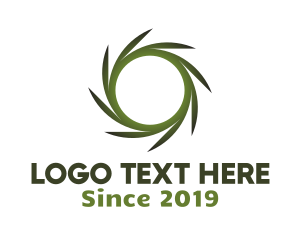 Herb - Leaves Wreath Circle logo design