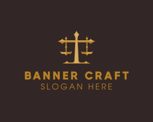 Law Judge Scales logo design