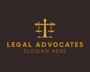 Law Judge Scales logo design