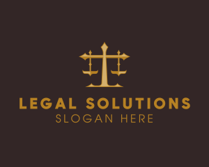 Law Judge Scales logo design