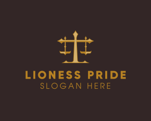 Law Judge Scales logo design