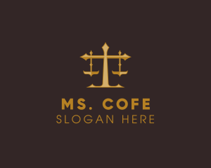 Law Judge Scales logo design