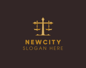 Law Judge Scales logo design