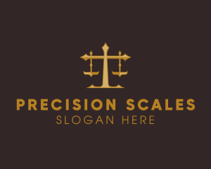 Law Judge Scales logo design