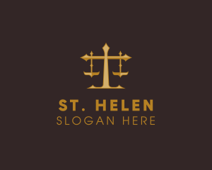 Law Judge Scales logo design